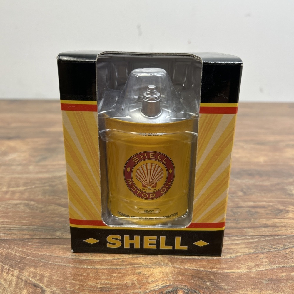 Shell Vintage Oil Can Coin Bank Metal Die-Cast Advertising NEW First Gear 2001